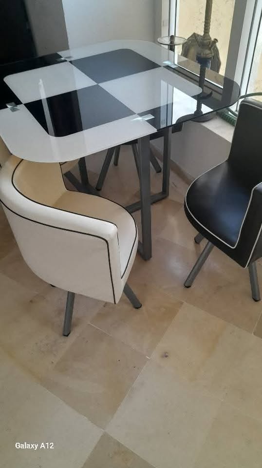 chaises-noir-et-blanc-assorties