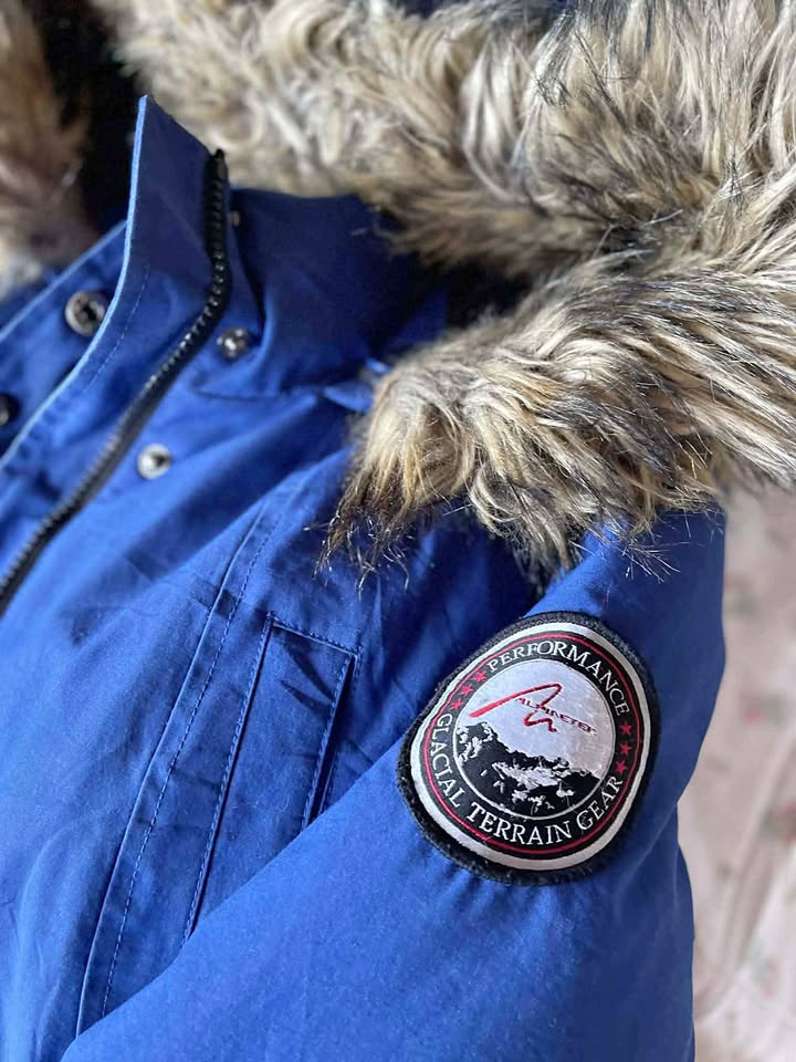 doudoune-homme-42-44-bleu-fourrure-tunis