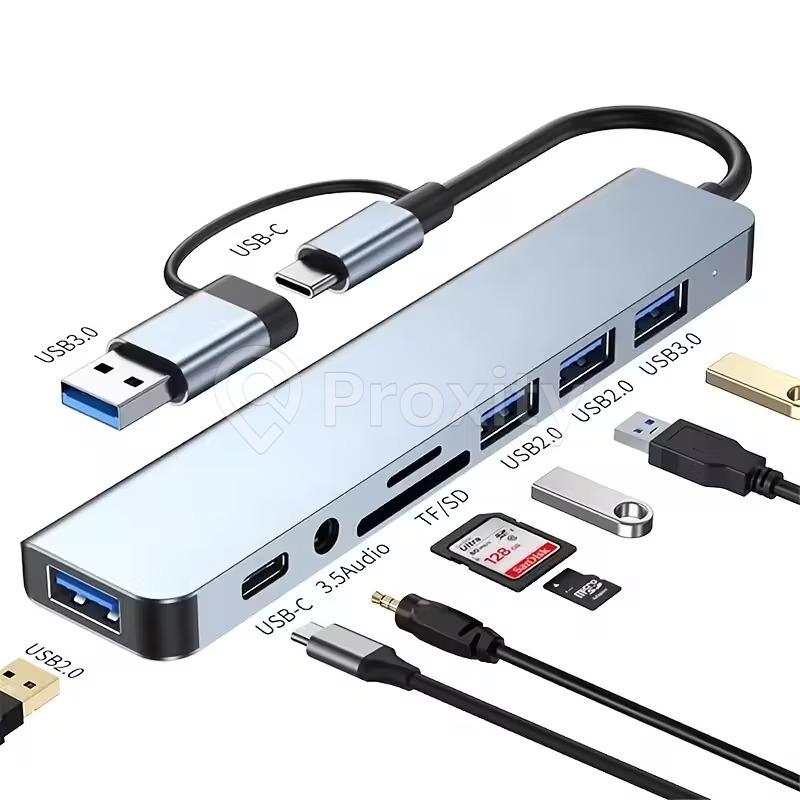Hub USB 8-en-1