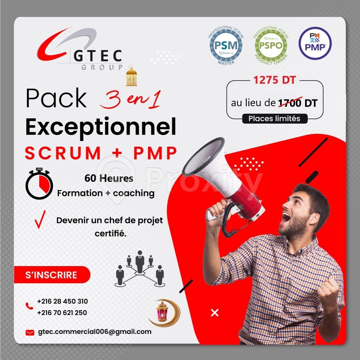 Pack Project Manager : PSM1 & PSO1 & PMP