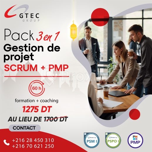 Pack 3en1: Agile Scrum PSM1 & PSPO1 et PMP