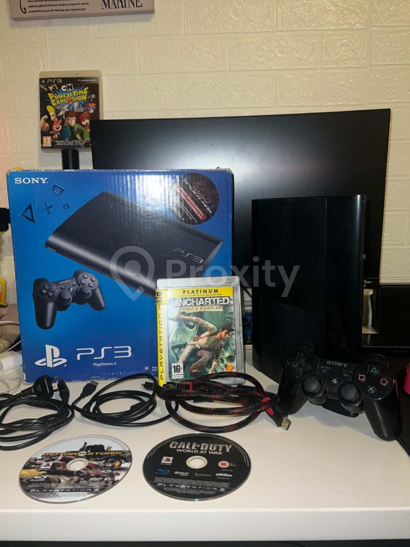 Console PS3 non patchée à vendre à Sfax – avec manette, câbles et jeux