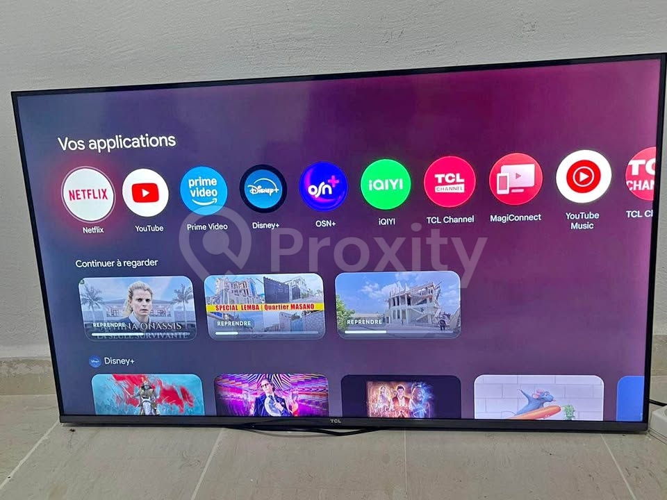 TV TCL 43” 4K HDR Smart Google TV (modèle 43P735) – Tunis – 850 DT