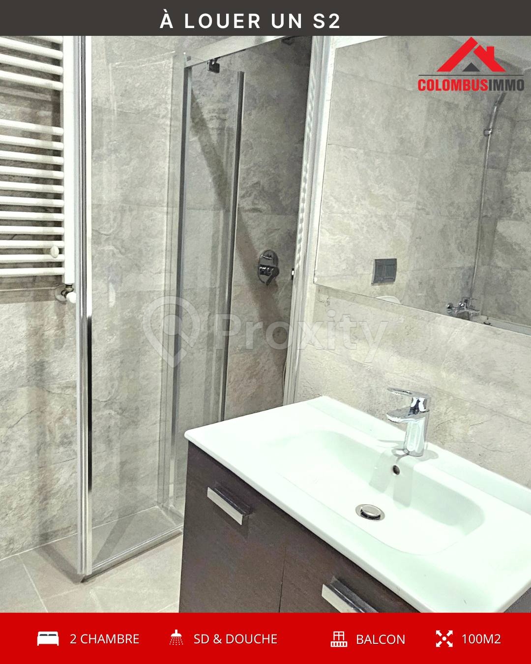 Appartement S2 neuf à Jardin de Carthage