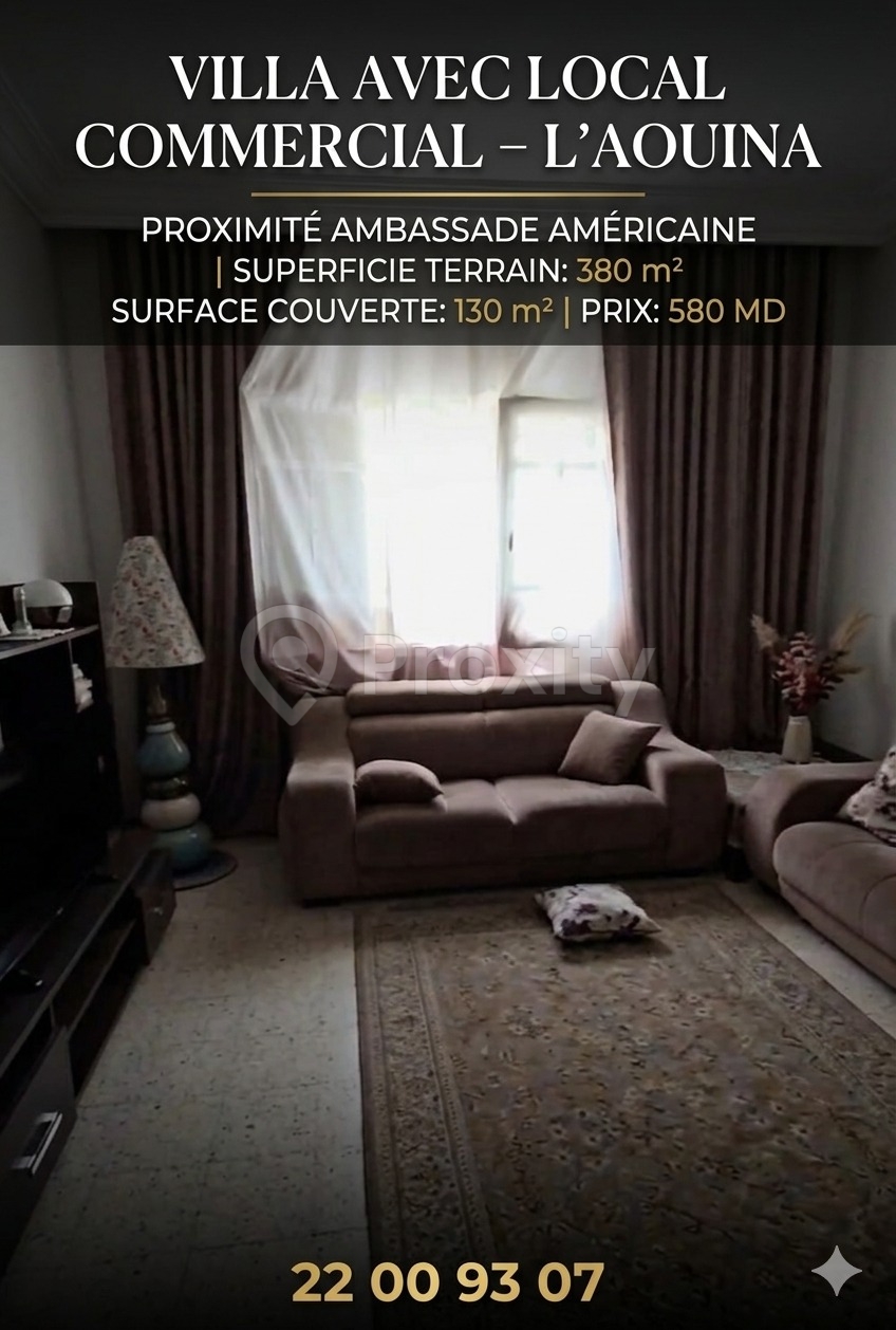 villa avec local commercial proximité américaine