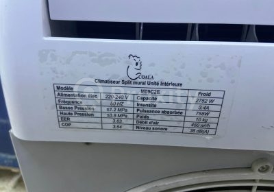 Climatiseur split mural Coala 9000 BTU froid seul en très bon état disponible à Ariana – Electroménager et Vaisselles – Ariana – photo 1
