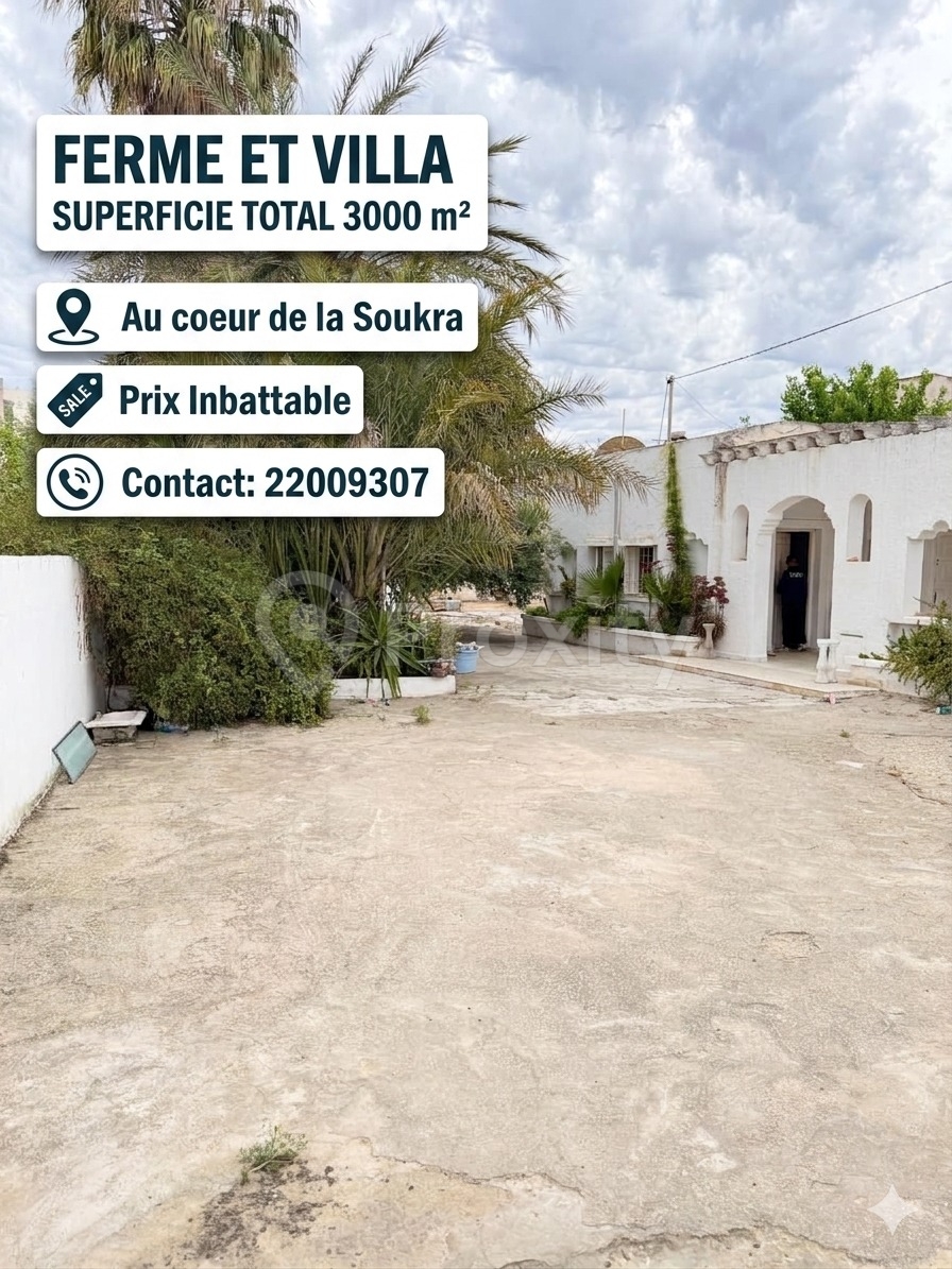 a vendre villa et terrain