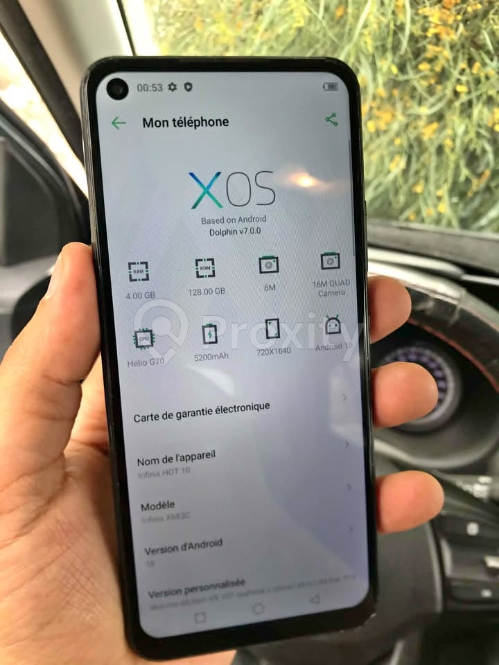 Infinix Hot 10 128 Go / 4 Go RAM en bon état à vendre à La Soukra