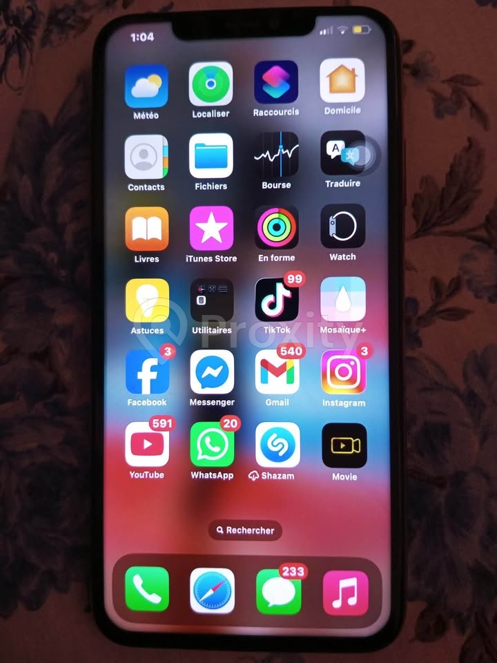 iPhone XS Max Gold 64 Go à vendre à Tunis – batterie changée