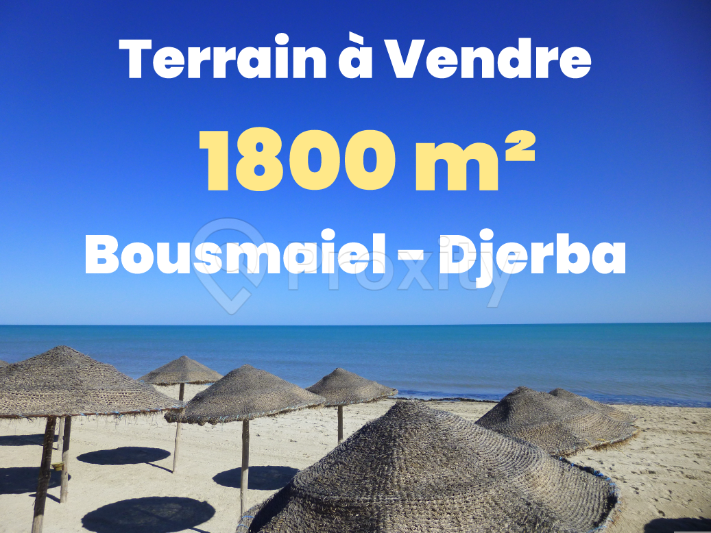 Terrain 1800 m² à Djerba – Bousmaiel – جربة