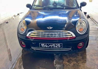 Mini Cooper 2008 noire d’occasion à vendre à Tunis vue avant