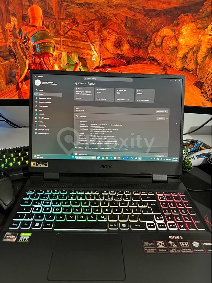 Acer Nitro 5 RTX 3070 Ti Ryzen 7 6800H à El Mnihla – 3500 DT
