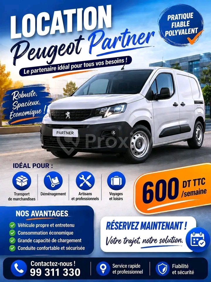 Location Peugeot Partner Utilitaires